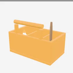 Art Caddy low-poly 3D model (2,284 tris)