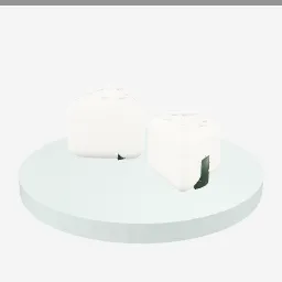 Onigiri low-poly 3D model (1,596 tris)