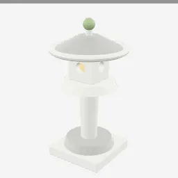 Stone Lantern low-poly 3D model (3,128 tris)