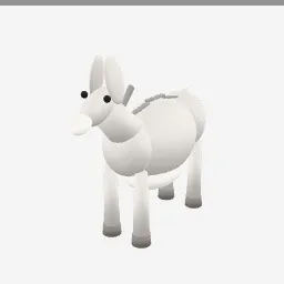 Donkey low-poly 3D model (7,160 tris)