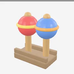 Carnival Maracas low-poly 3D model (4,956 tris)