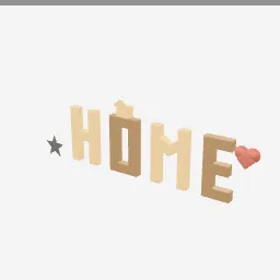 Wooden Letter Deco low-poly 3D model (3,080 tris)