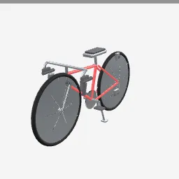 Road Bike low-poly 3D model (13,412 tris)