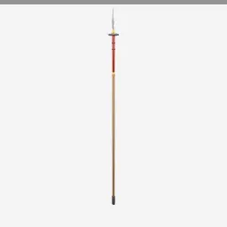 Naginata low-poly 3D model (2,328 tris)