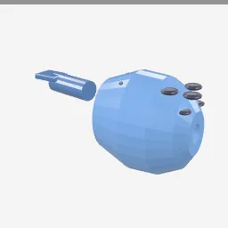 Ocarina low-poly 3D model (3,036 tris)
