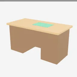 Teacher Desk low-poly 3D model (1,404 tris)