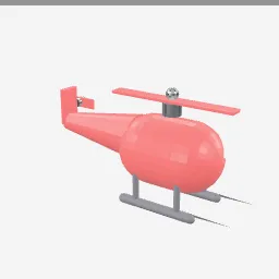 Toy Helicopter low-poly 3D model (4,852 tris)