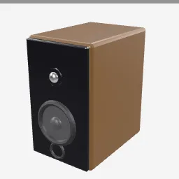Bookshelf Speaker low-poly 3D model (4,736 tris)