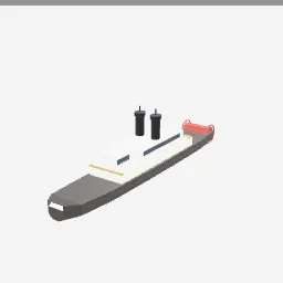 Paddle Steamer low-poly 3D model (7,378 tris)