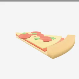 Pizza Slice low-poly 3D model (1,668 tris)