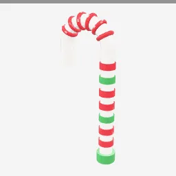 Candy Cane low-poly 3D model (3,308 tris)