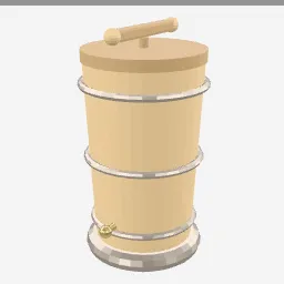 Butter Churn low-poly 3D model (3,548 tris)