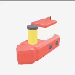 Bath Boat low-poly 3D model (1,248 tris)