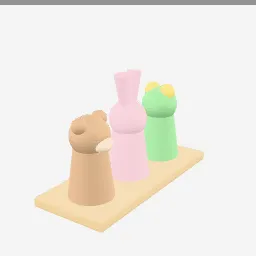 Finger Puppets low-poly 3D model (6,296 tris)