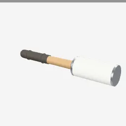 Mallet low-poly 3D model (2,496 tris)