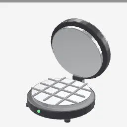 Waffle Iron low-poly 3D model (5,252 tris)