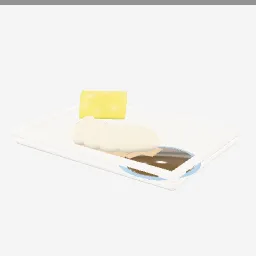 Gyoza Plate low-poly 3D model (18,608 tris)