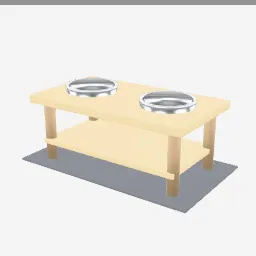 Pet Feeding Station low-poly 3D model (6,512 tris)
