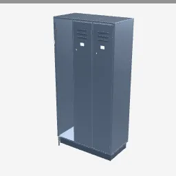 School Lockers low-poly 3D model (5,244 tris)