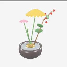 Ikebana Arrangement low-poly 3D model (32,744 tris)