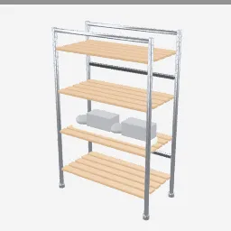 Shoe Rack low-poly 3D model (8,048 tris)