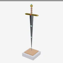 Runeblade low-poly 3D model (7,628 tris)
