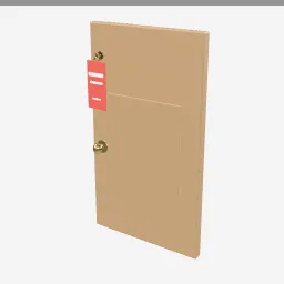 Do Not Disturb Sign low-poly 3D model (2,456 tris)