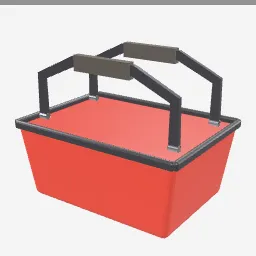 Shopping Basket low-poly 3D model (1,440 tris)