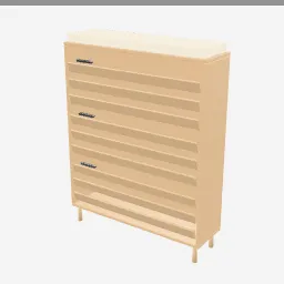 Shoe Cabinet Entrance low-poly 3D model (3,080 tris)