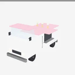 Ice Cream Van low-poly 3D model (6,396 tris)