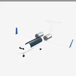 Private Jet low-poly 3D model (5,668 tris)