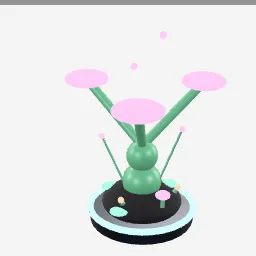 Alien Flora low-poly 3D model (20,468 tris)