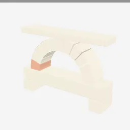 Door Lintel low-poly 3D model (960 tris)