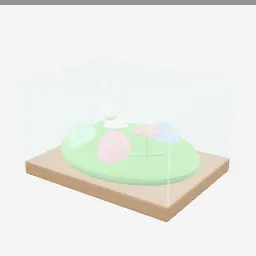 Egg Diorama low-poly 3D model (15,008 tris)