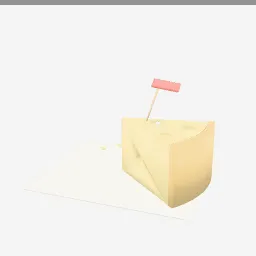 Cheese Wedge low-poly 3D model (2,810 tris)