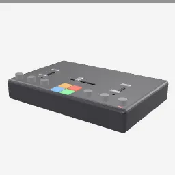 Dj Mixer low-poly 3D model (2,336 tris)