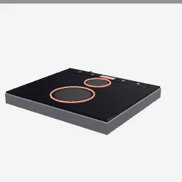 Induction Cooktop low-poly 3D model (3,712 tris)
