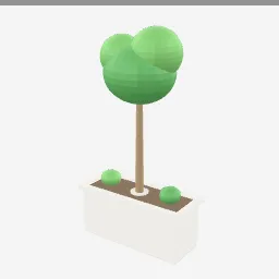 Planter Box Street low-poly 3D model (4,432 tris)