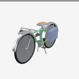 Touring Bike low-poly 3D model (15,636 tris)