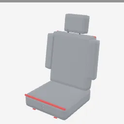 Seat Covers low-poly 3D model (1,632 tris)