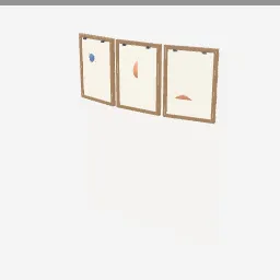 Wall Art Triptych low-poly 3D model (2,676 tris)