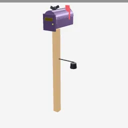 Spooky Mailbox low-poly 3D model (2,136 tris)