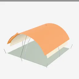Dome Tent low-poly 3D model (2,148 tris)