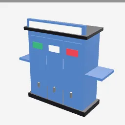 Newspaper Box low-poly 3D model (1,944 tris)