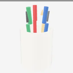 Pen Holder low-poly 3D model (1,504 tris)