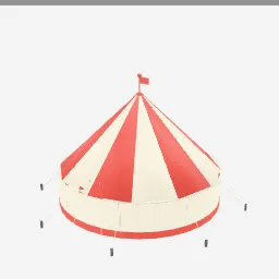 Circus Tent low-poly 3D model (3,880 tris)