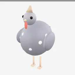 Guinea Fowl low-poly 3D model (7,556 tris)