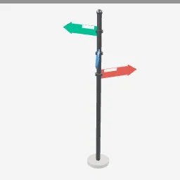 Wayfinding Arrows low-poly 3D model (1,420 tris)