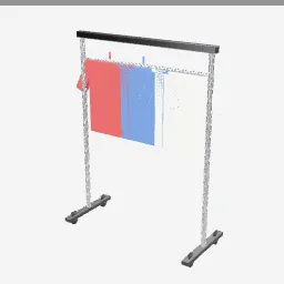 Clothing Rack low-poly 3D model (4,668 tris)