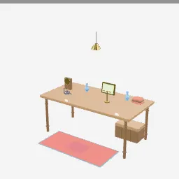 Antique Stall low-poly 3D model (7,376 tris)